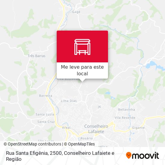 Rua Santa Efigênia, 2500 mapa