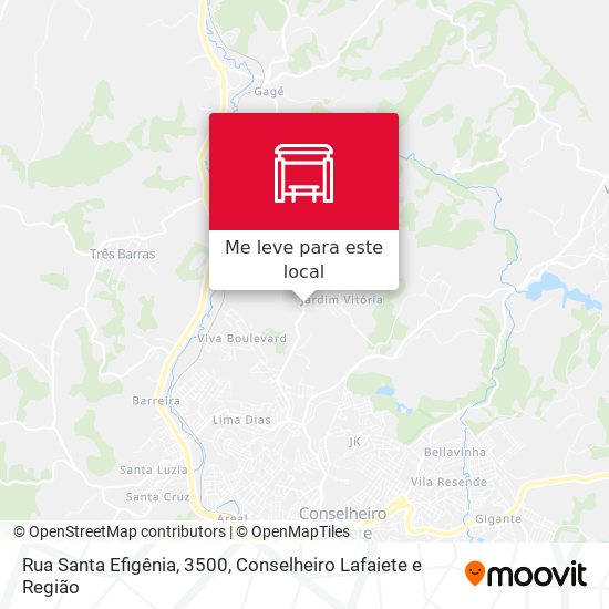 Rua Santa Efigênia, 3500 mapa
