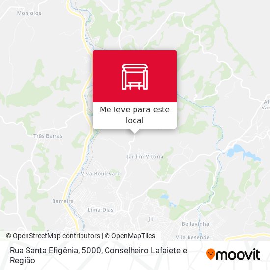 Rua Santa Efigênia, 5000 mapa