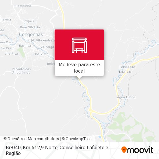 Br-040, Km 612,9 Norte mapa