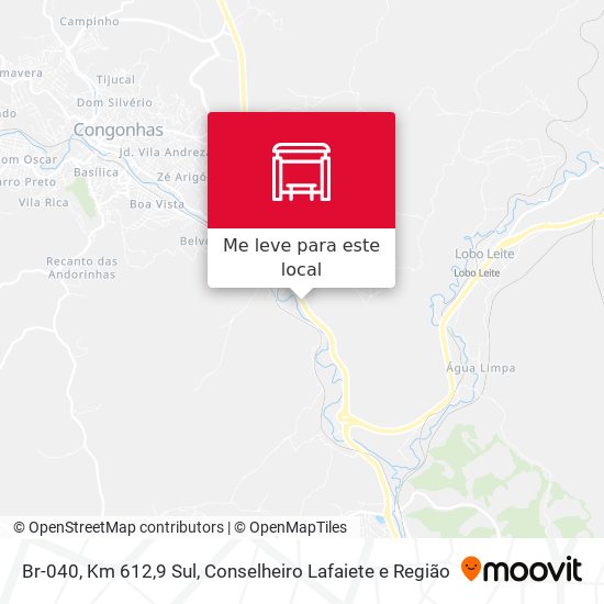 Br-040, Km 612,9 Sul mapa