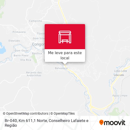 Br-040, Km 611,1 Norte mapa