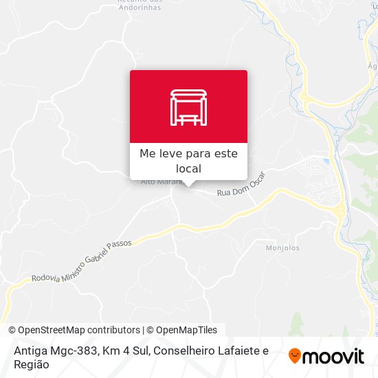 Antiga Mgc-383, Km 4 Sul mapa