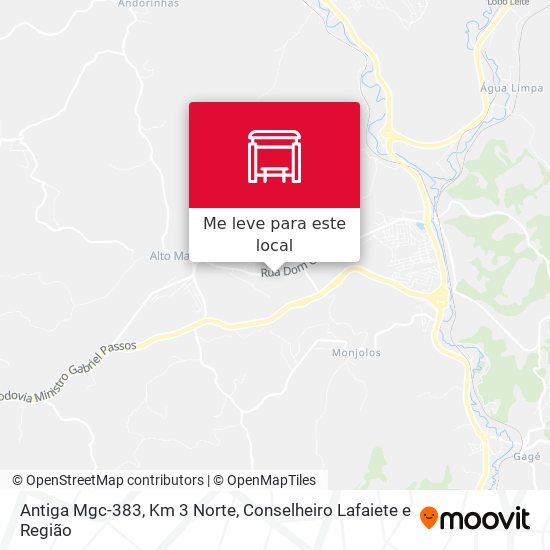 Antiga Mgc-383, Km 3 Norte mapa