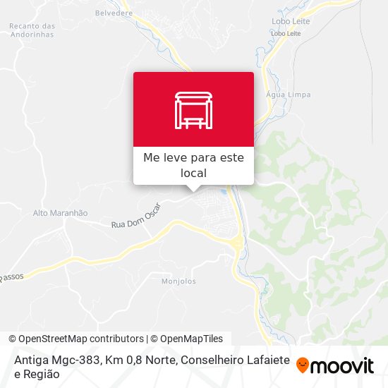 Antiga Mgc-383, Km 0,8 Norte mapa