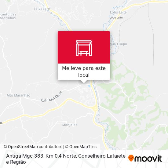 Antiga Mgc-383, Km 0,4 Norte mapa