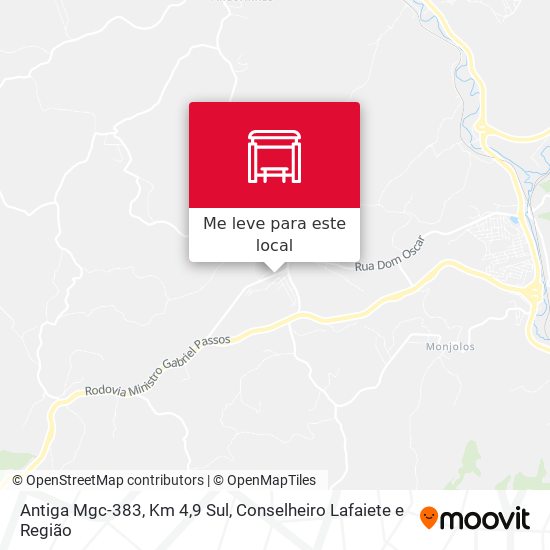 Antiga Mgc-383, Km 4,9 Sul mapa