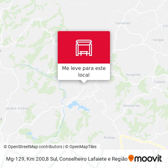 Mg-129, Km 200,8 Sul mapa