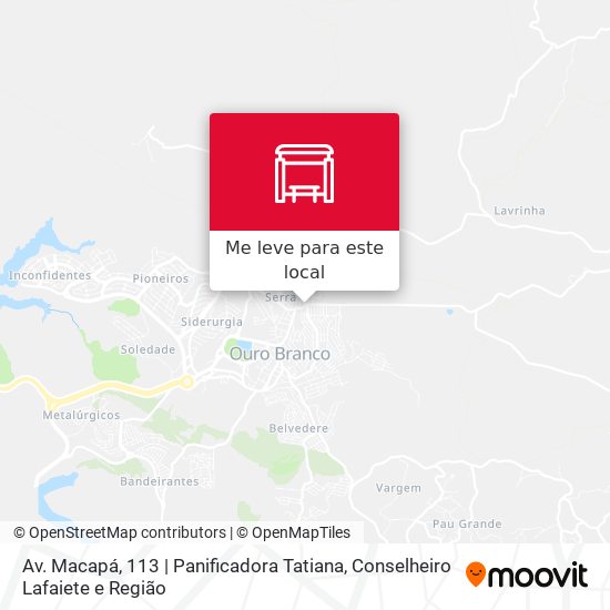 Av. Macapá, 113 | Panificadora Tatiana mapa