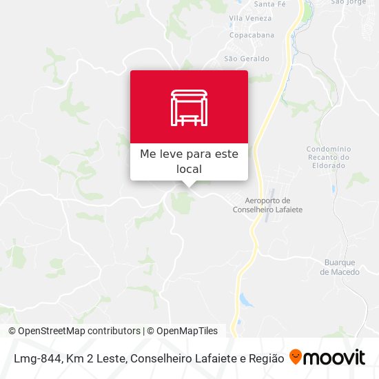 Lmg-844, Km 2 Leste mapa