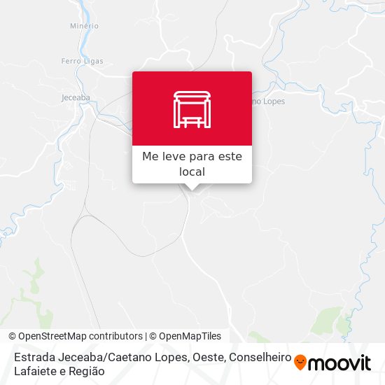 Estrada Jeceaba / Caetano Lopes, Oeste mapa
