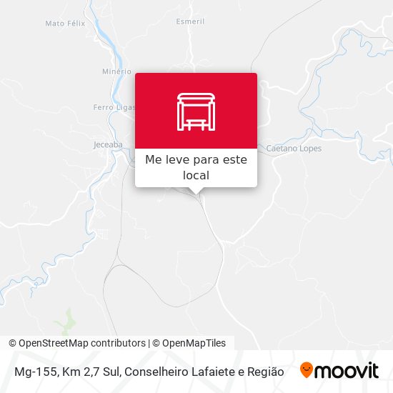 Mg-155, Km 2,7 Sul mapa