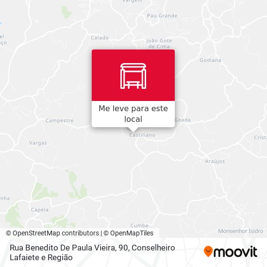 Rua Benedito De Paula Vieira, 90 mapa
