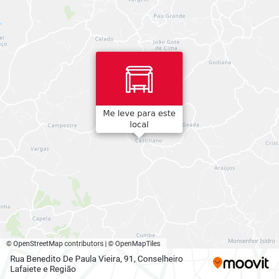 Rua Benedito De Paula Vieira, 91 mapa