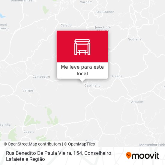 Rua Benedito De Paula Vieira, 154 mapa