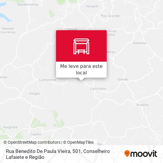 Rua Benedito De Paula Vieira, 501 mapa
