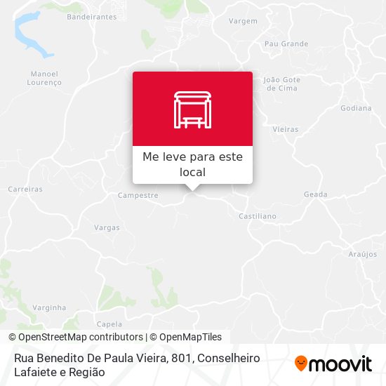 Rua Benedito De Paula Vieira, 801 mapa