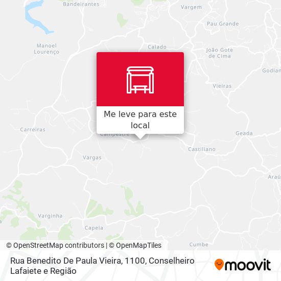 Rua Benedito De Paula Vieira, 1100 mapa