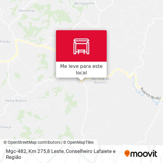 Mgc-482, Km 275,8 Leste mapa