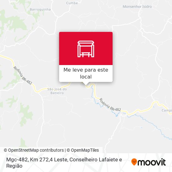 Mgc-482, Km 272,4 Leste mapa