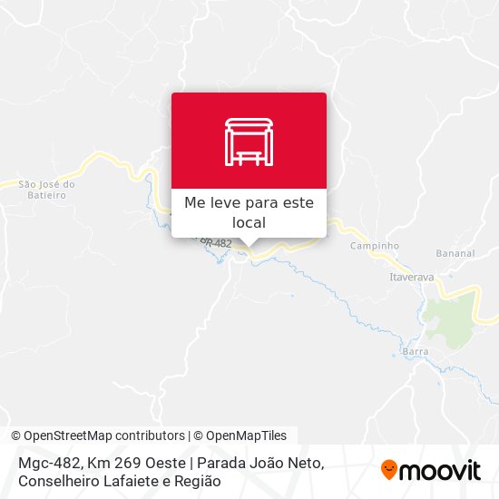 Mgc-482, Km 269 Oeste | Parada João Neto mapa