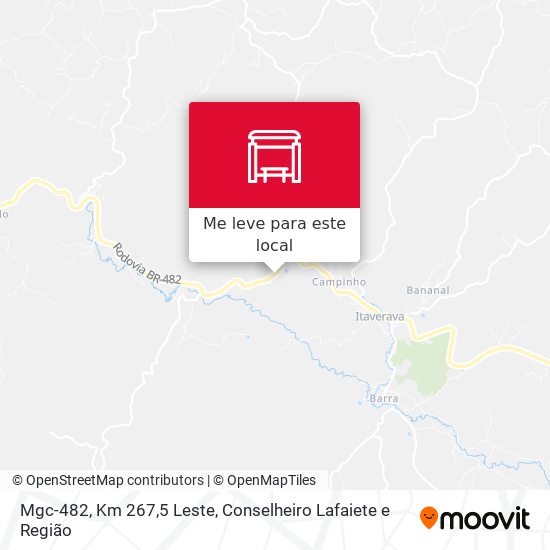 Mgc-482, Km 267,5 Leste mapa