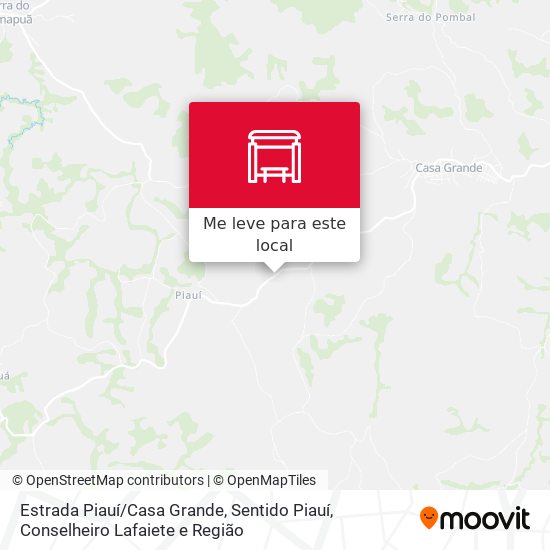 Estrada Piauí / Casa Grande, Sentido Piauí mapa