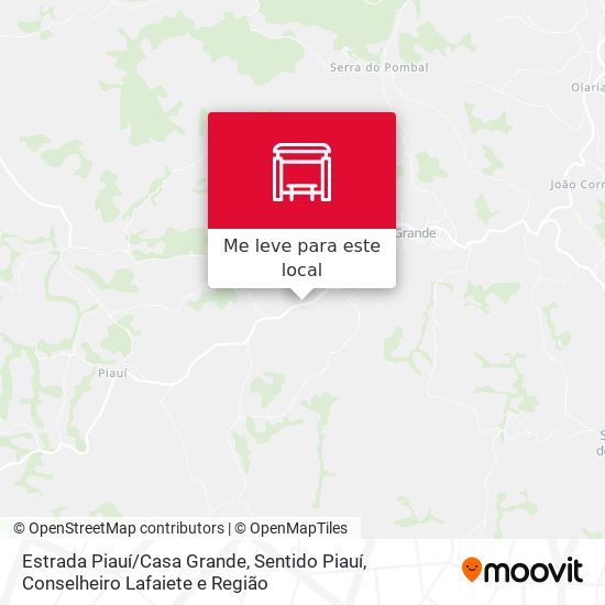 Estrada Piauí / Casa Grande, Sentido Piauí mapa