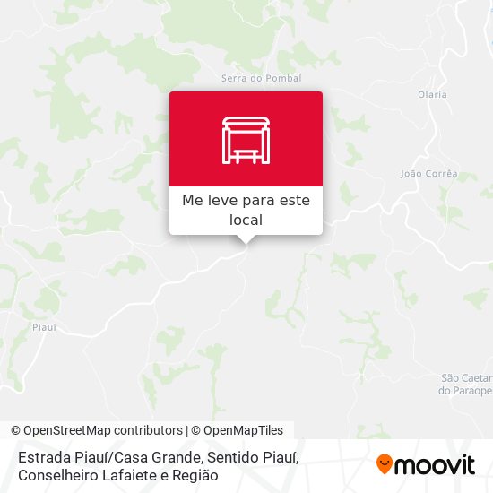 Estrada Piauí / Casa Grande, Sentido Piauí mapa