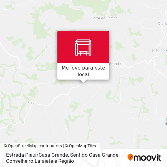 Estrada Piauí / Casa Grande, Sentido Casa Grande mapa