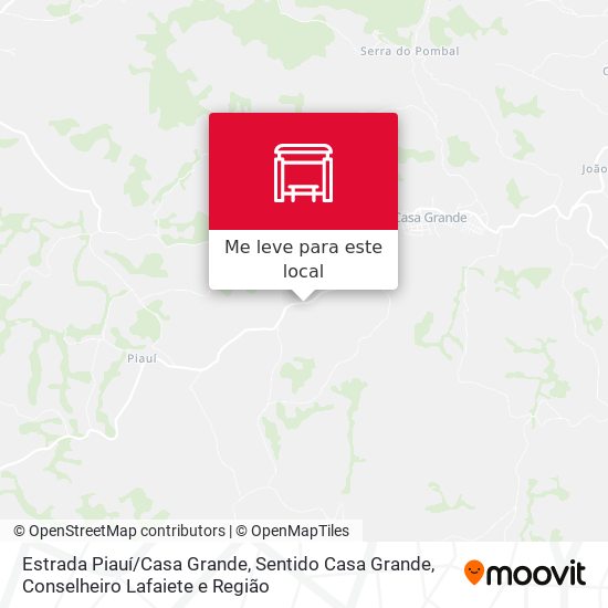 Estrada Piauí / Casa Grande, Sentido Casa Grande mapa