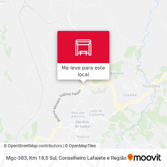 Mgc-383, Km 18,5 Sul mapa