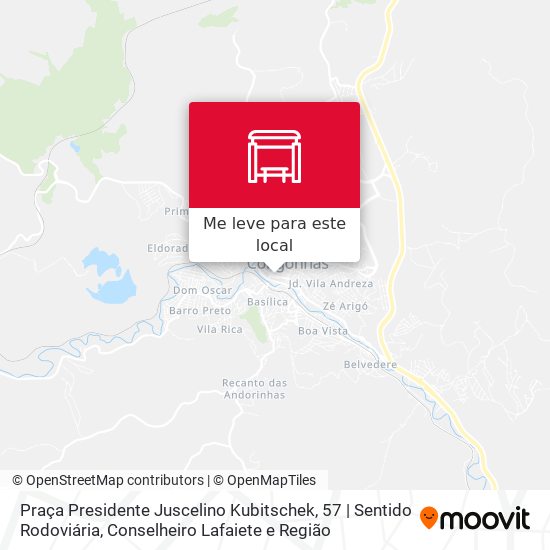 Praça Presidente Juscelino Kubitschek, 57 | Sentido Rodoviária mapa
