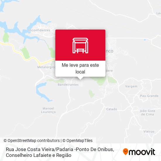 Rua Jose Costa Vieira / Padaria -Ponto De Onibus mapa