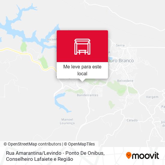 Rua Amarantina / Levindo - Ponto De Onibus mapa