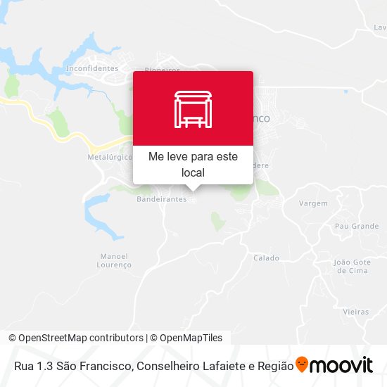 Rua 1.3 São Francisco mapa