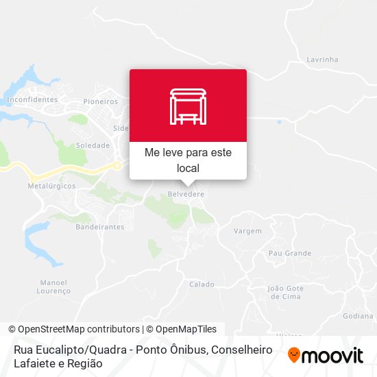 Rua Eucalipto / Quadra - Ponto Ônibus mapa