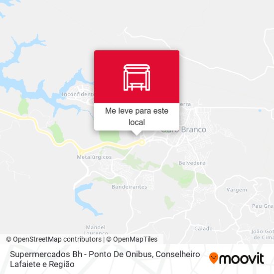 Supermercados Bh - Ponto De Onibus mapa