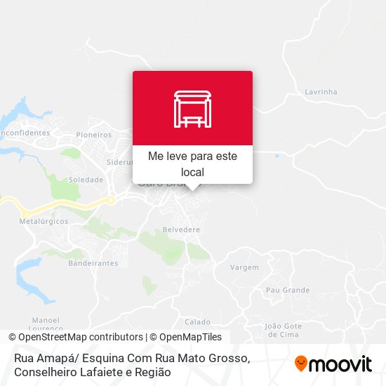 Rua Amapá/ Esquina Com Rua Mato Grosso mapa