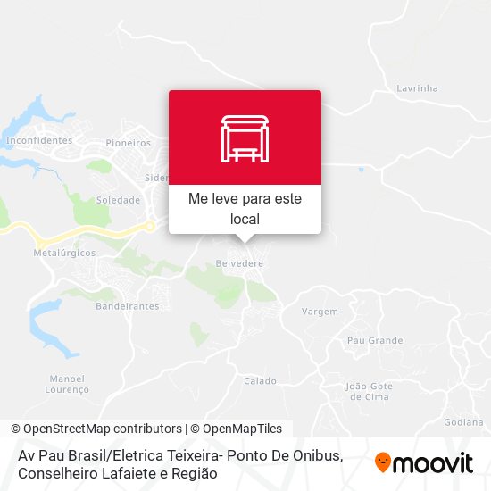 Av Pau Brasil / Eletrica Teixeira- Ponto De Onibus mapa