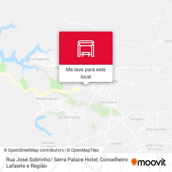 Rua José Sobrinho/ Serra Palace Hotel mapa