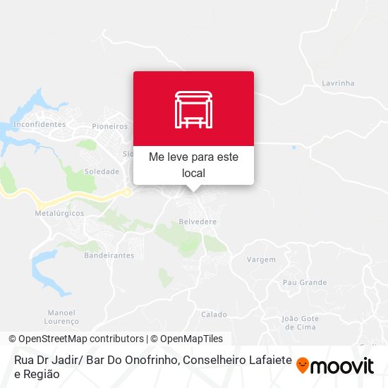 Rua Dr Jadir/ Bar Do Onofrinho mapa
