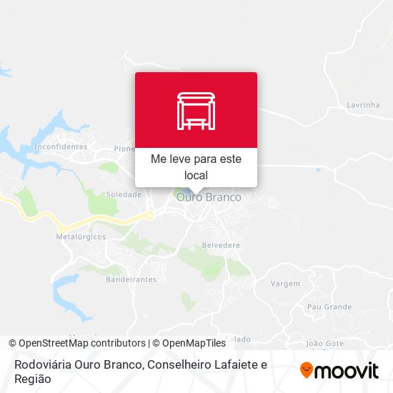 Rodoviária Ouro Branco mapa