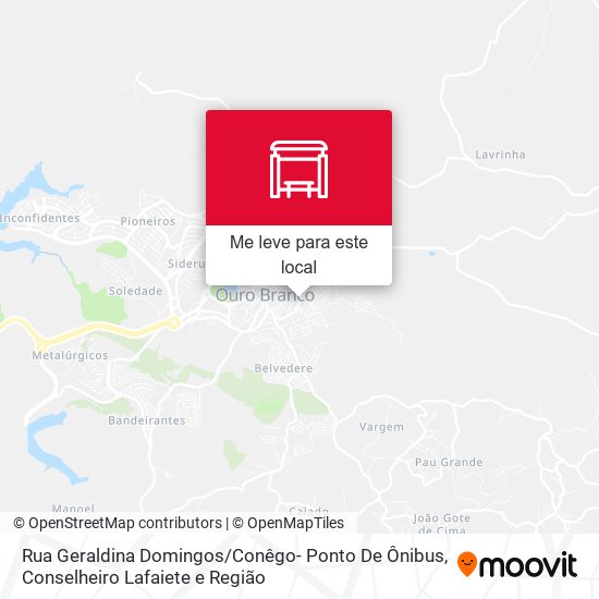 Rua Geraldina Domingos / Conêgo- Ponto De Ônibus mapa