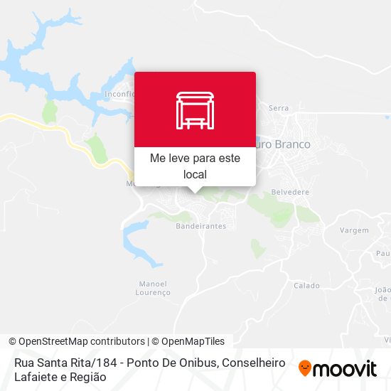 Rua Santa Rita / 184 - Ponto De Onibus mapa