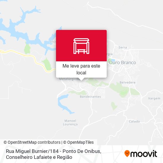 Rua Miguel Burnier / 184 - Ponto De Onibus mapa