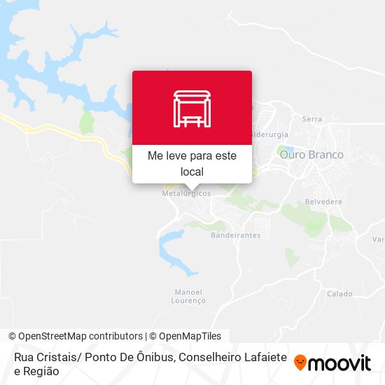 Rua Cristais/ Ponto De Ônibus mapa