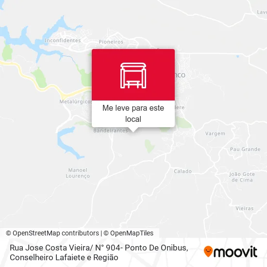 Rua Jose Costa Vieira/ N° 904- Ponto De Onibus mapa