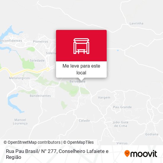 Rua Pau Brasil/ N° 277 mapa