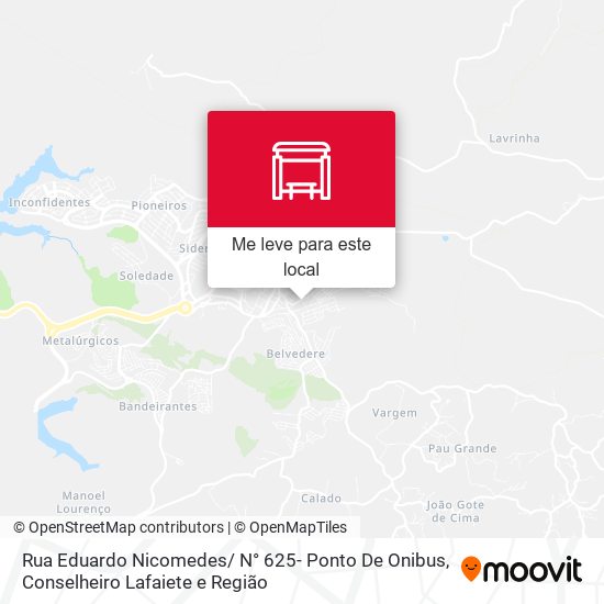 Rua Eduardo Nicomedes/ N° 625- Ponto De Onibus mapa